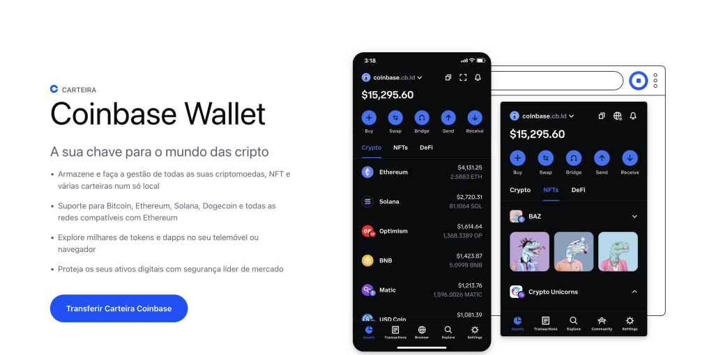 Carteira de criptomoedas Coinbase