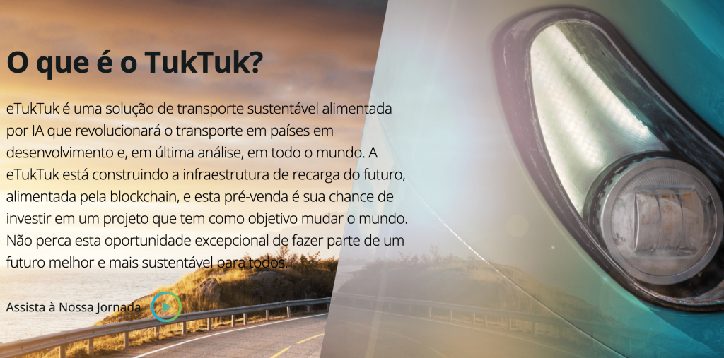 eTukTuk - Token de Sustentabilidade com аltas рecompensas de APY