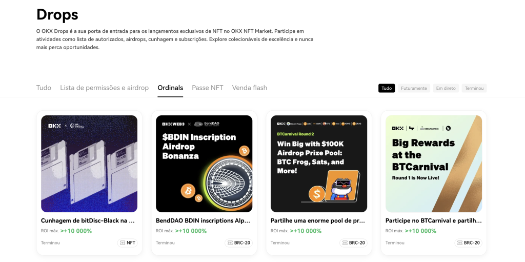 OKX Airdrops - Tier-One Exchange com muitas promoções de criptomoedas