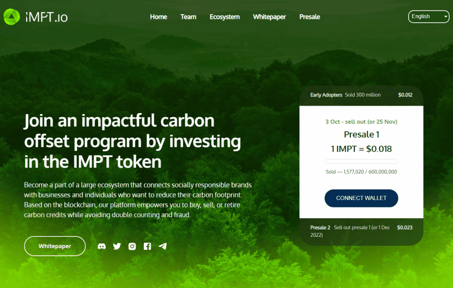 IMPT - Una dintre cele mai profitabile criptomonede, cu un caz unic de utilizare: reducerea amprentei de carbon