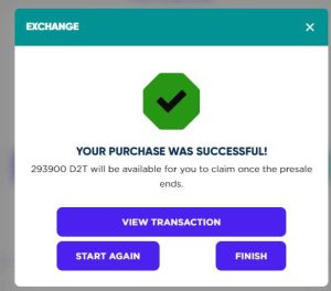 Revendicați tokenuri Dash 2 Trade