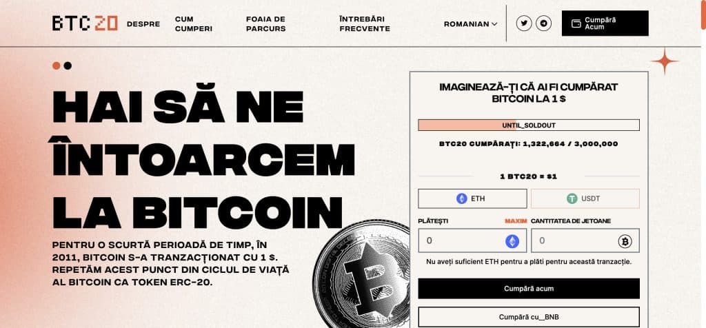 Prevânzare BTC20