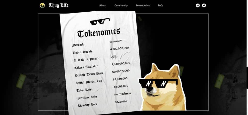 Tokenomie THUG
