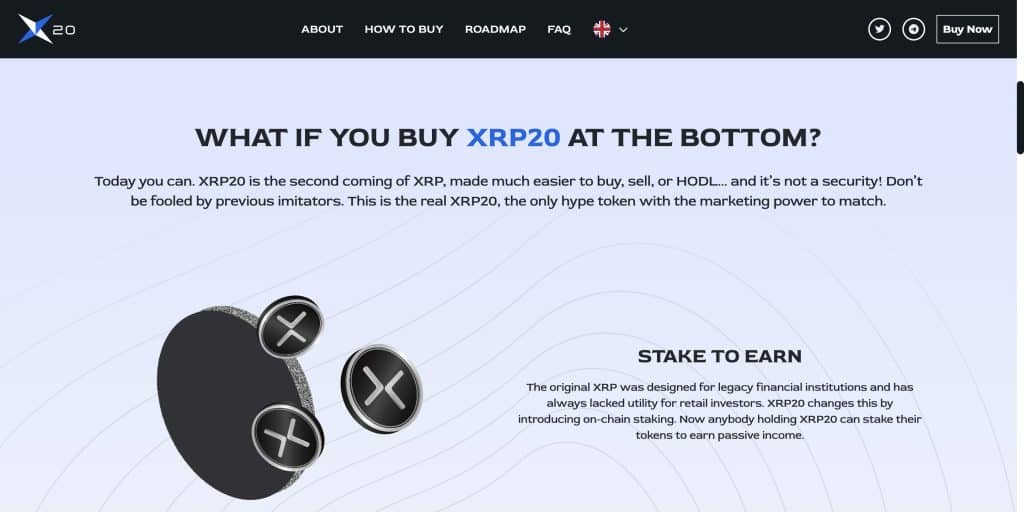 Stake to Earn XRP20