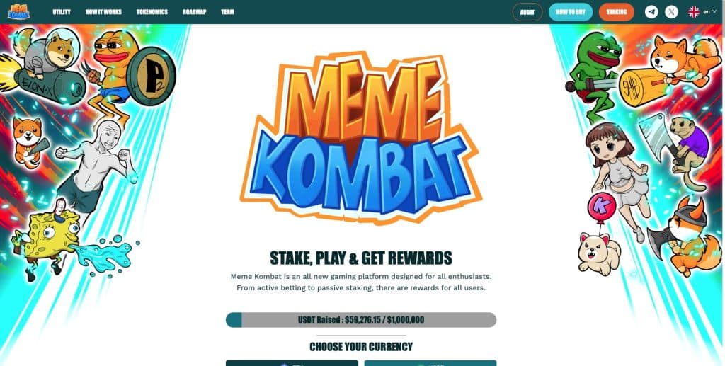 Prevânzarea Meme Kombat - Criptomonede mai ieftine de $1