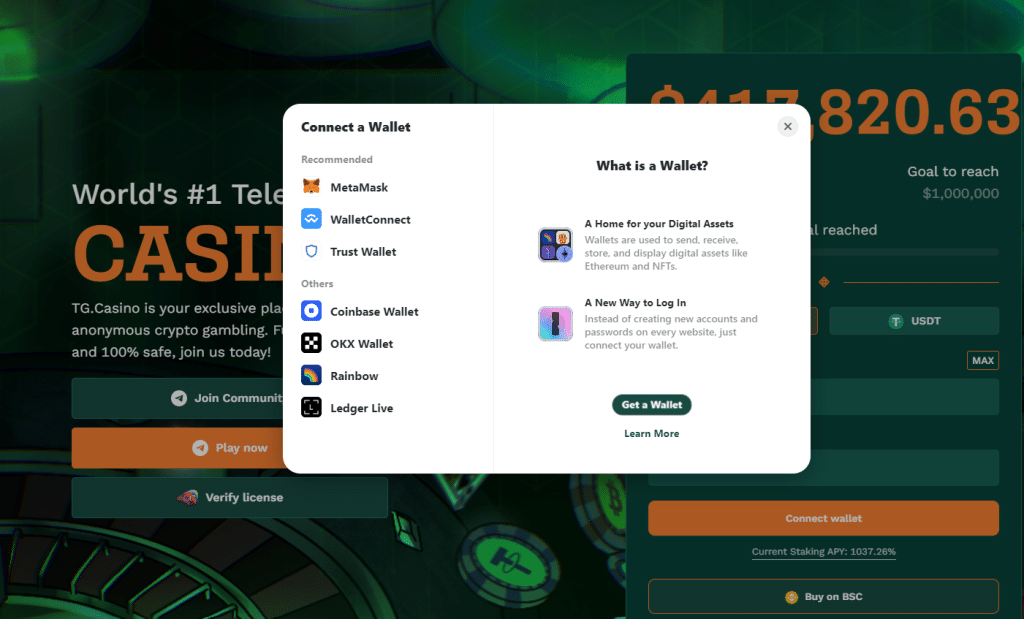 TG Casino Wallet
