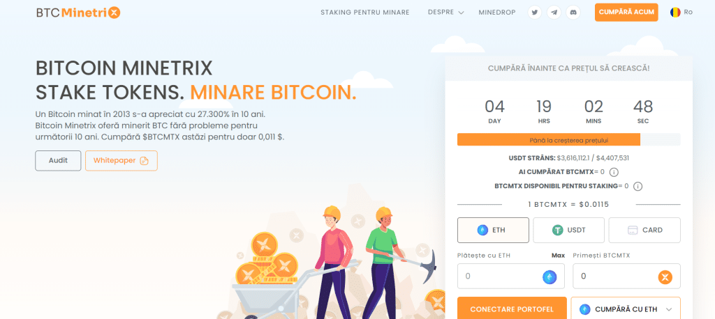 Bitcoin Minetrix pagina principala de prevanzare
