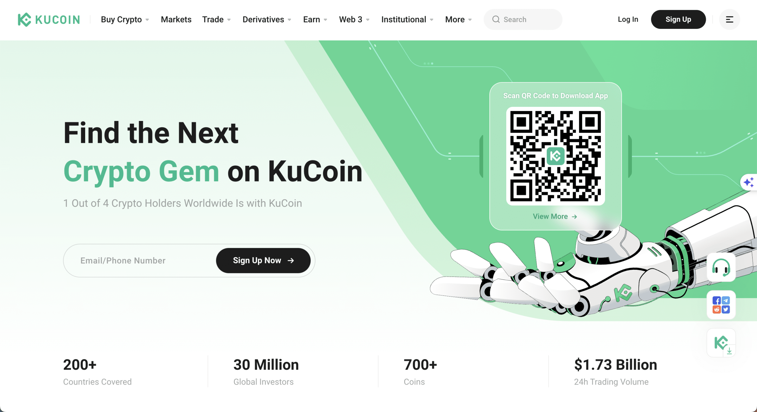 Kucoin homepage
