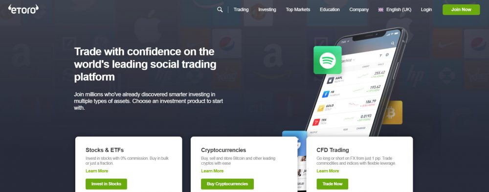 eToro, najboljša platforma za trgovanje z delnicami