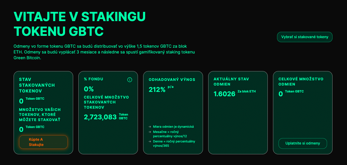 staking green bitcoin