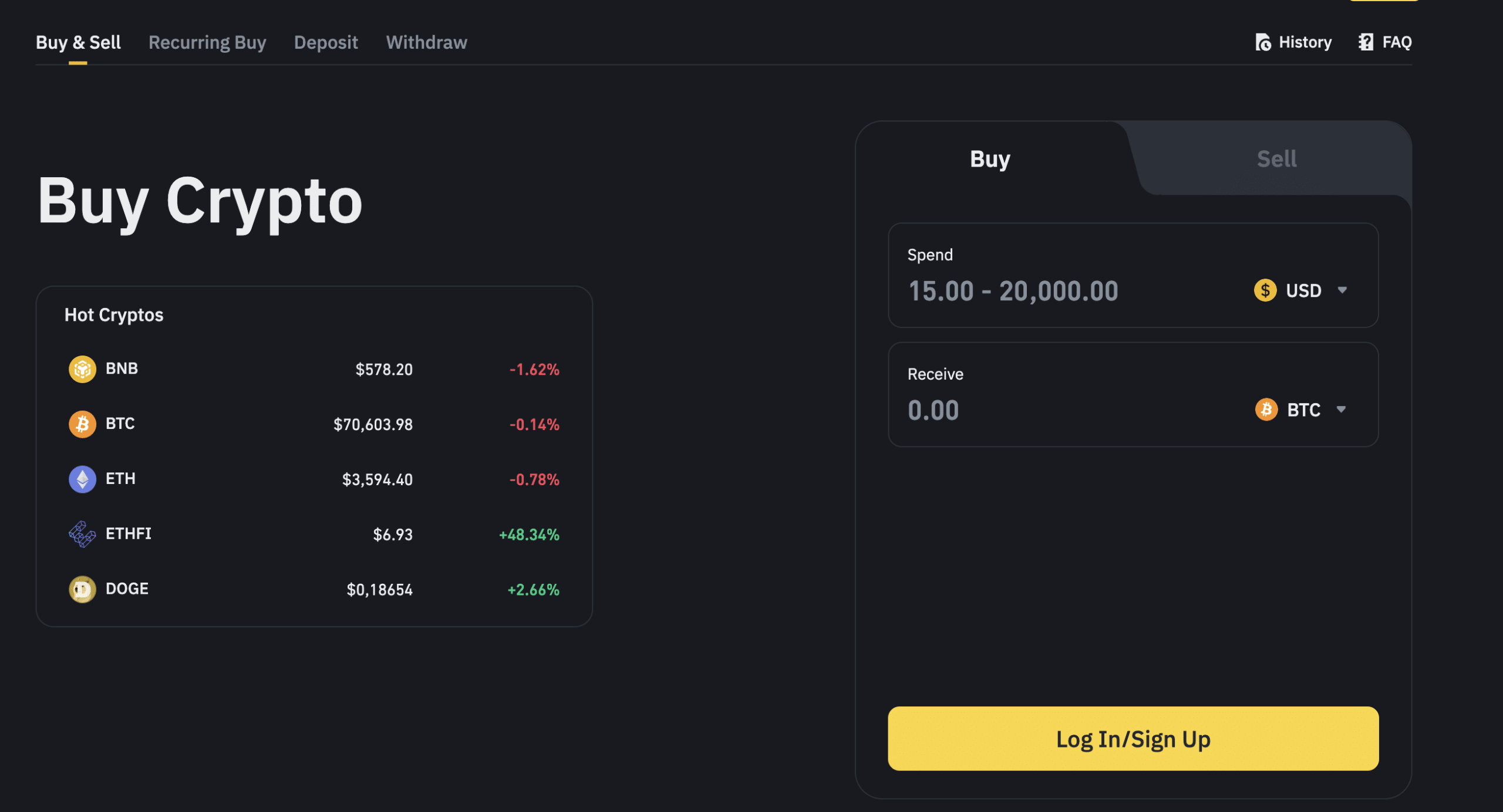 Kúpiť krypto Binance