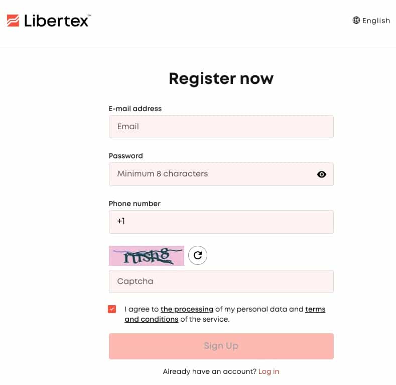 1. เปิดบัญชีกับ Libertex ในวันนี้ 