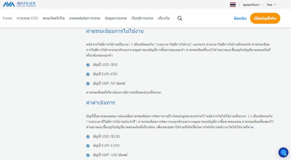 ค่าธรรมเนียมอื่นๆ