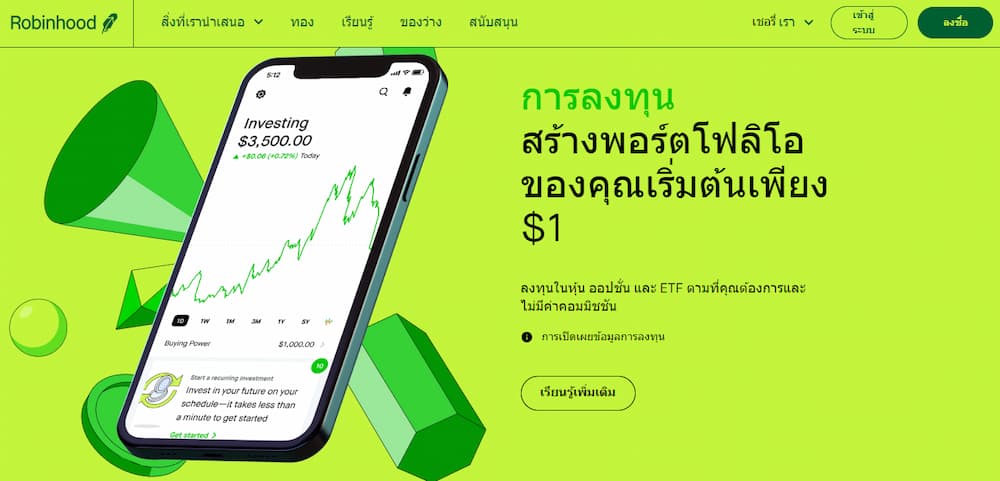 Robinhood - ซื้อหุ้น Amazon