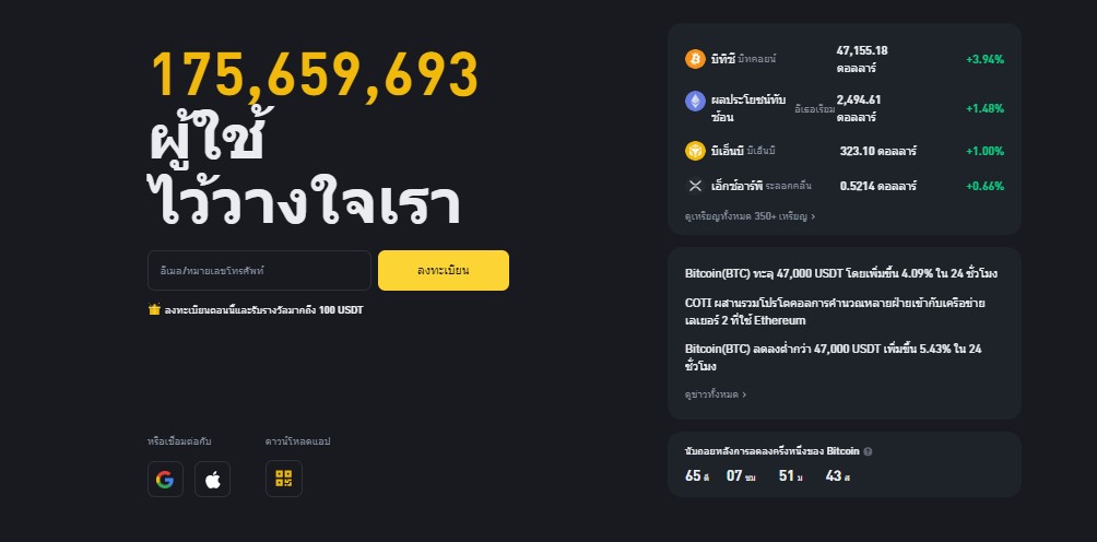 ไปที่เว็บไซต์ Binance TH