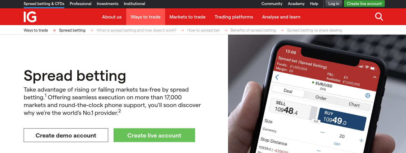  ig spread betting plattform