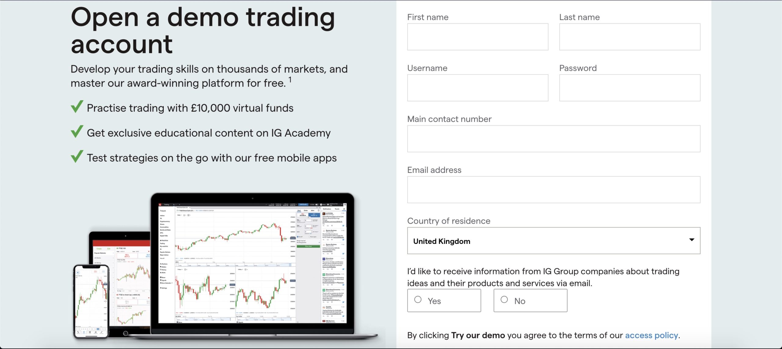 Ig trading demo