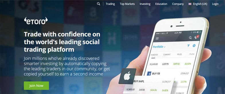 eToro energy trading platforms