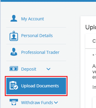 Upload ID Documents Avatrade
