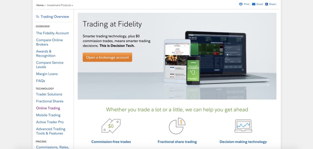 fidelity best cost effective platform for etf trading