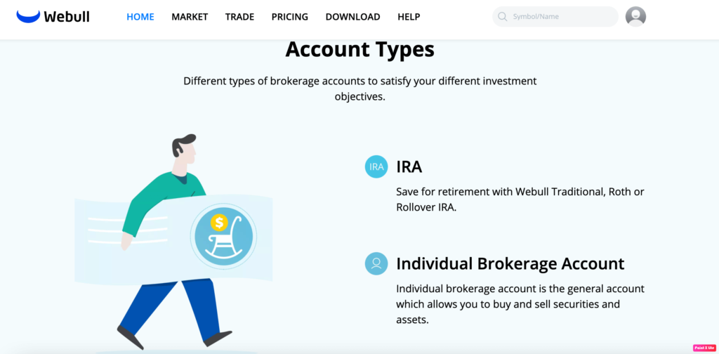 Webull account types