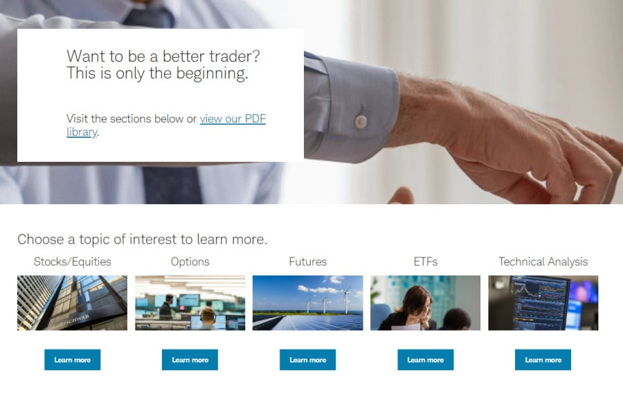 Charles Schwab educational materials