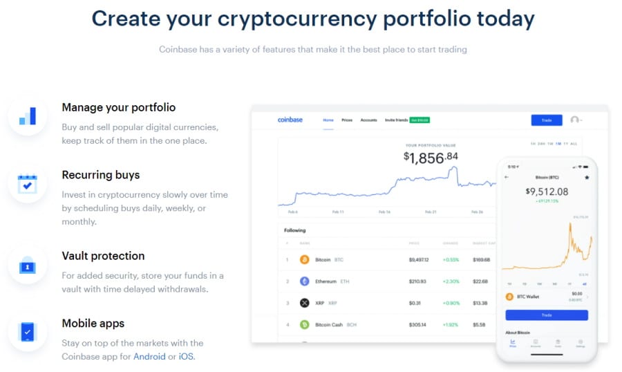 Coinbase opening an account