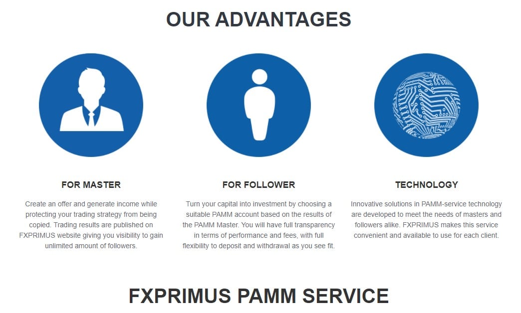 FX Primus PAMM service