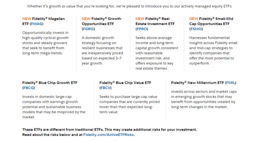 tradeable assets Fidelity vs vanguard 