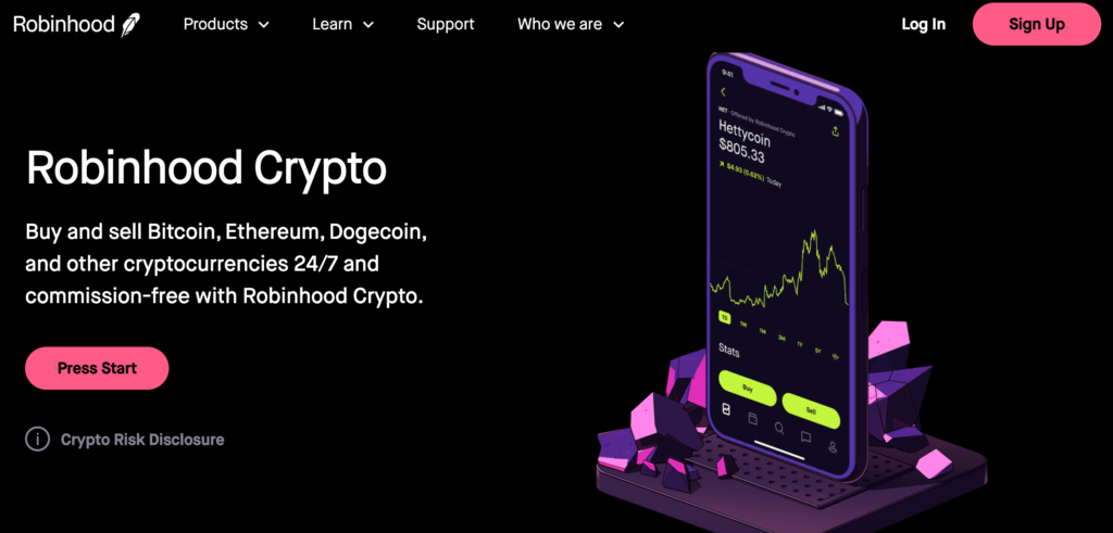 Does robinhood charge to sell bitcoin