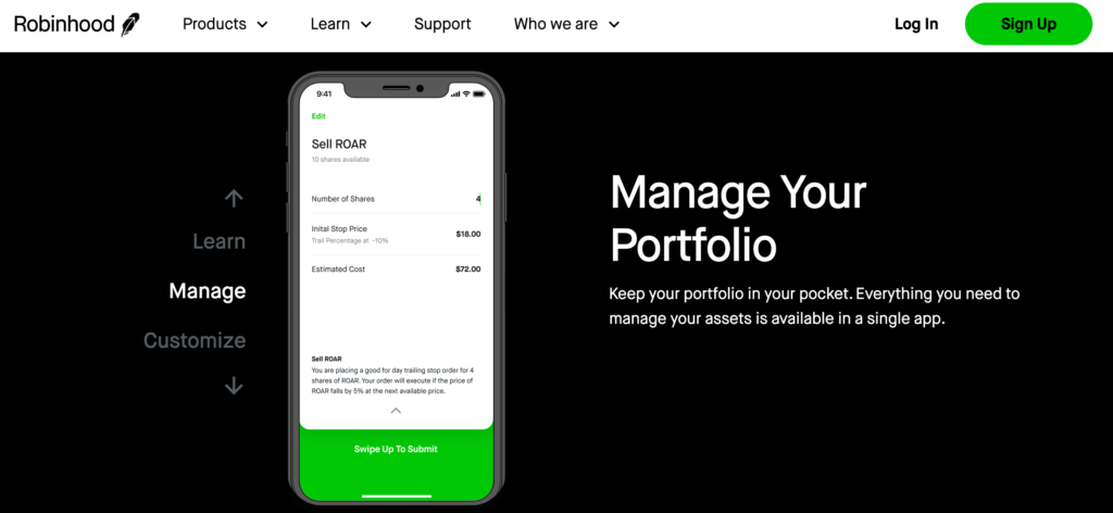 Robinhood Mobile Trading App