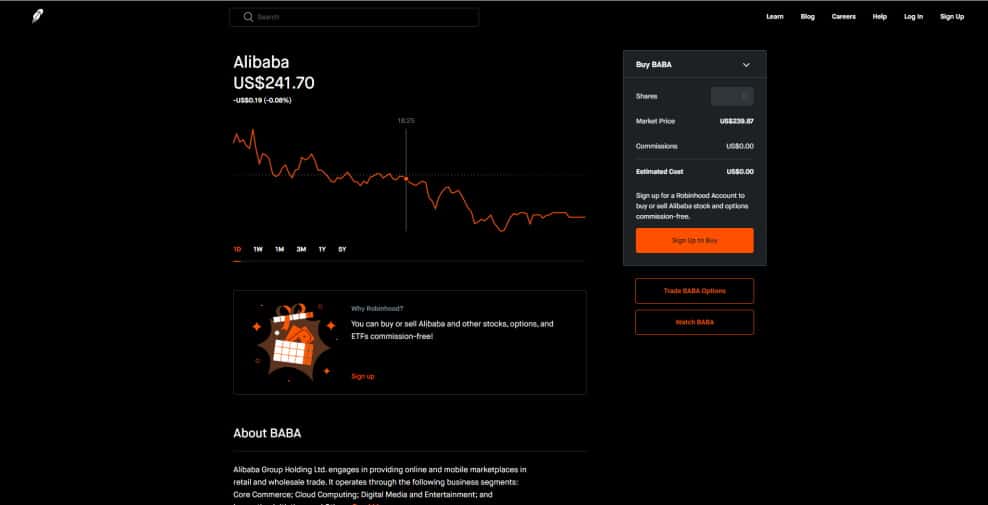 Robinhood stocks