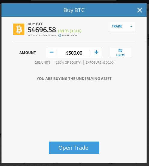 trade bitcoin etoro