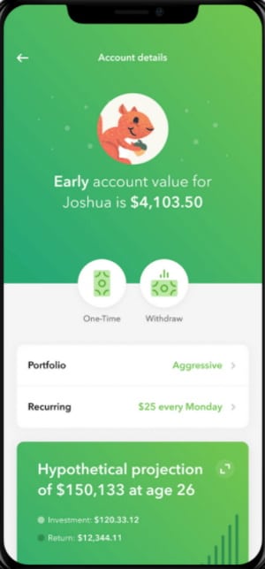 Acorns mobile app