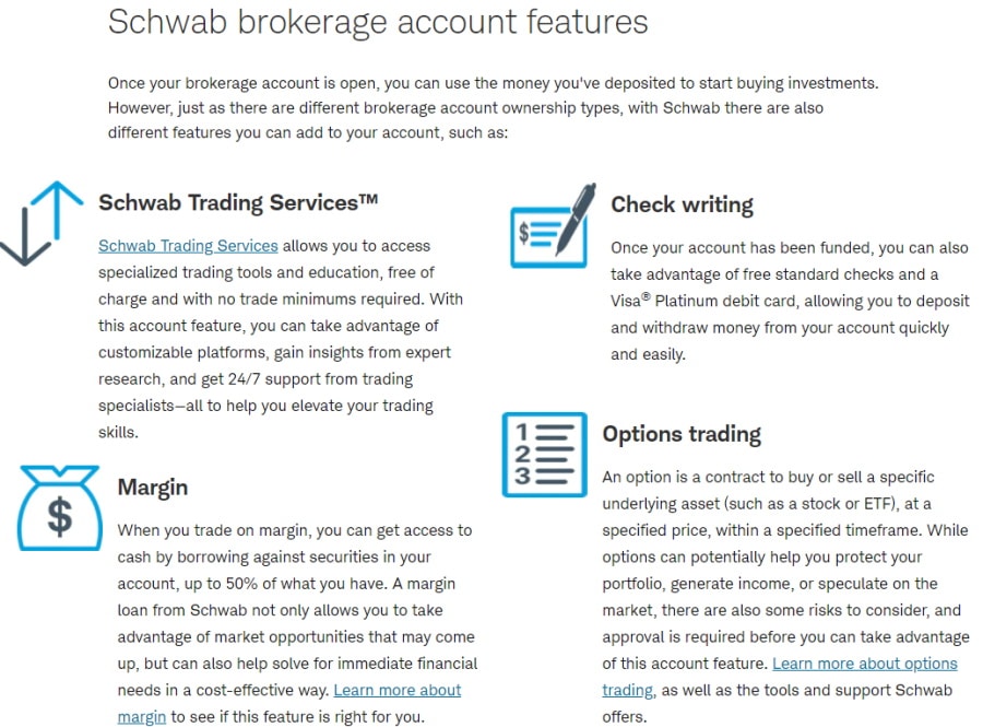 Charles Schwab account types