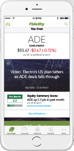 Fidelity mobile app