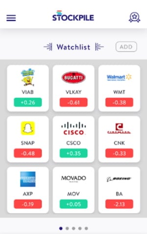 Stockpile trading app