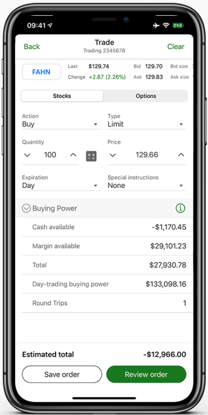 TD Ameritrade mobile app