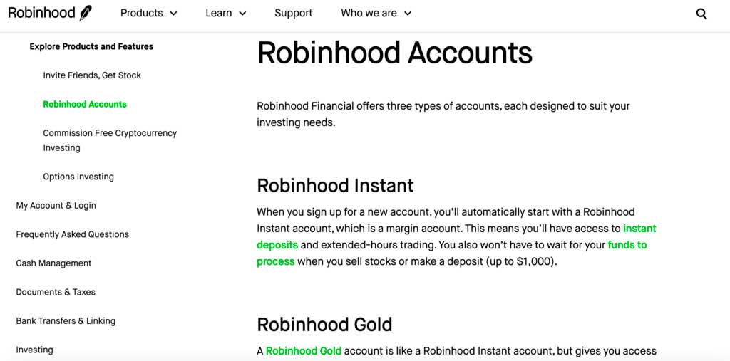 Robinhood accounts