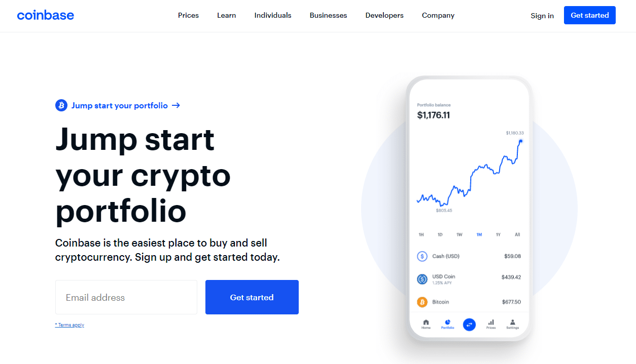 Coinbase de pe telefon sau tabletă