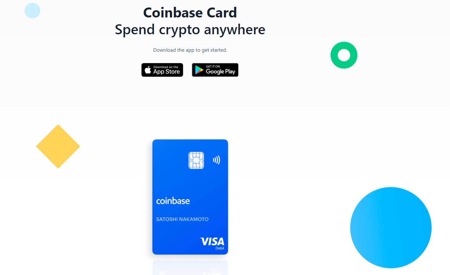 Visa karta Coinbase