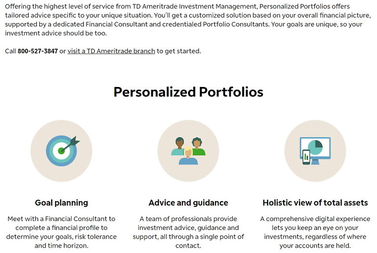 TD Ameritrade Personalised portfolios