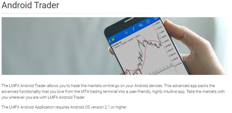 LMFX Android trader