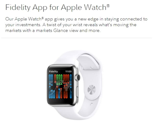 Fidelity App for Apple Watch