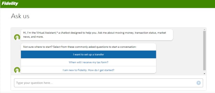 Fidelity Virtual Assistant