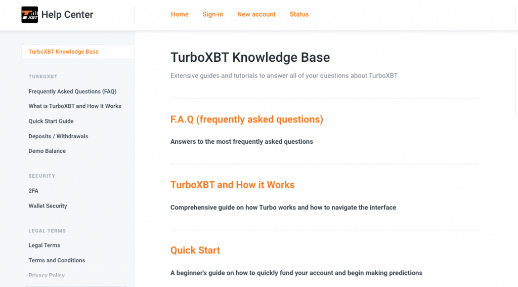 Turboxbt help center - turboxbt review