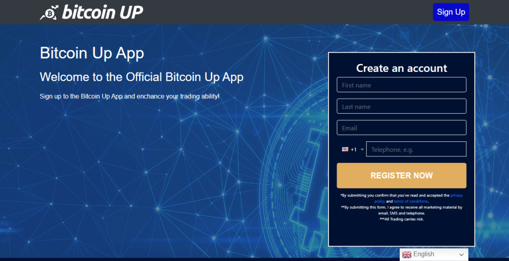 bitcoin up homepage