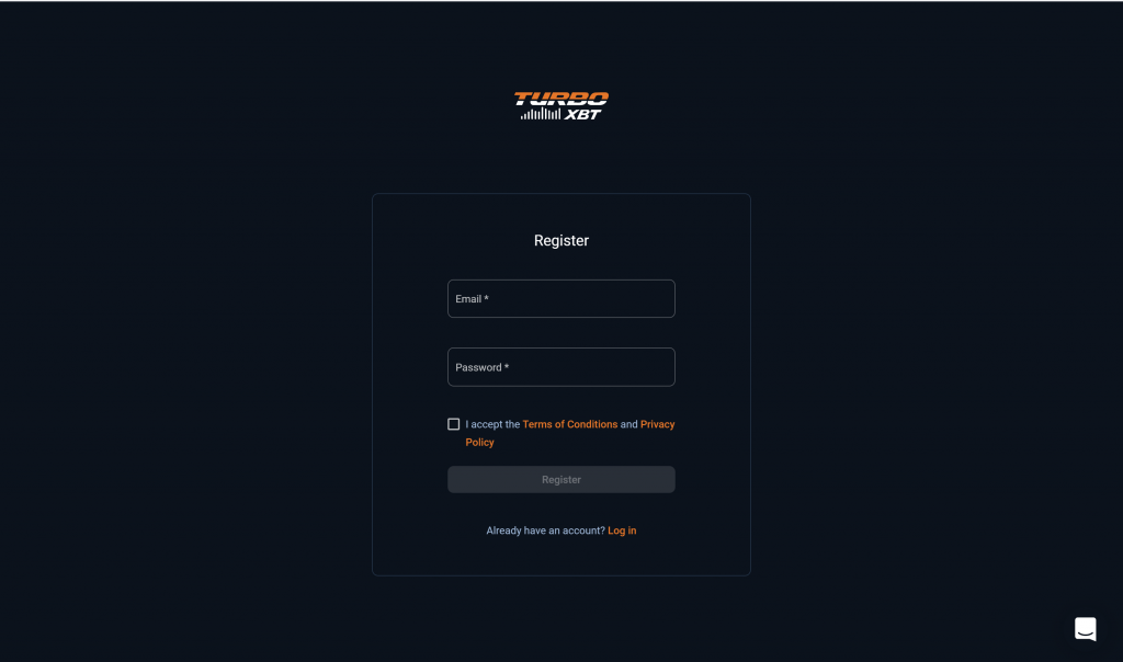 turbo sign up page - turboxbt review