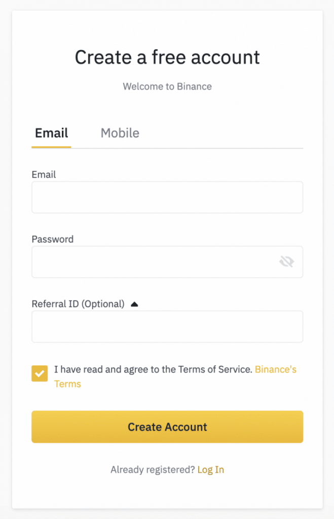 BINANCE ACCOUNT
