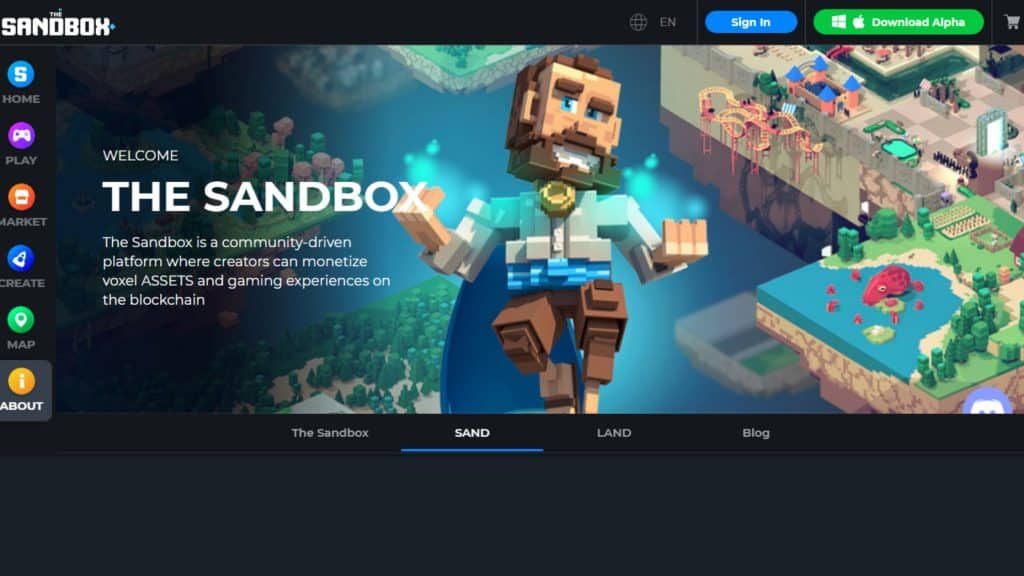 Sandbox utility nfts